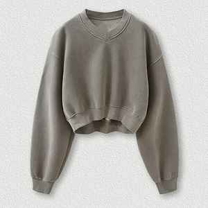 Acid Wash Oversized Sweatshirt, Heavyweight Vintage Pullover <b>Hoodies</b> for Women, Men, <b>Couples</b> Look. - Product Image 5