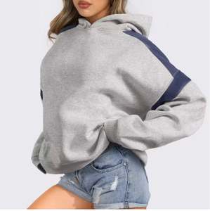 เสื้อฮู้ดแขนยาวโอเวอร์ไซส์ของผู้หญิง, ดีไซน์เปิดไหล่เสื้อกีฬาลำลองใส่ได้ทุกวันหลากสี - Product Image 5