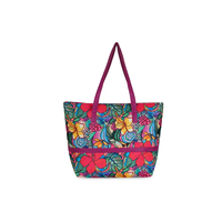 Sac à main fourre-tout en toile bio écologique pour femmes imprimé sur mesure avec poche intérieure zippée et poignée en cuir style épaule