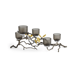 Candelabro de hierro chapado en oro de estilo europeo para decoración romántica del hogar para bodas - Product Image 6