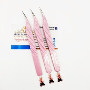 Pinces à cils pour extensions de cils, pinces à cils professionnelles à pointe en fibre, pinces à cils de précision pour extensions de cils, pinces à cils Bratz Girls - Product Image 1
