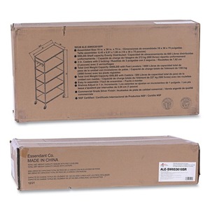 อเลรา SW653618SR ชุดชั้นวางของแบบลวด 5 ชั้น 36 นิ้ว เอ็กซ์ 18 นิ้ว เอ็กซ์ 72 นิ้ว แบบตั้งพื้นสีเงินพร้อมล้อเลื่อนและแผ่นรองชั้นวาง - Product Image 5