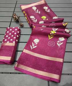 Sari de seda indio tradicional para mujer con tejido Banarasi elegante y bordado impresionante para ocasiones especiales - Product Image 4