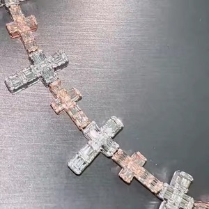 Bijoux Hip Hop 10K/ 14K/ 18K Bijoux pour Hommes VVS1 Moissanite Chaîne à Maillons Cubains en Diamant Chaîne pour Cadeau - Product Image 5