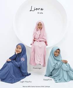 Ensemble Abaya pour Filles en Rayonne Colorée, Tissu Respirant, Porté Quotidien, Vente Mondiale - Product Image 1