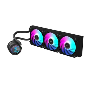 GIGABYTE AORUS WATERFORCE II 360 Liquid CPU Cooler 360mm <span class=keywords><strong>Radiateur</strong></span> 3x120mm Low Noise ARGB Fans pour Processeur GP-AORUS WATERFORCE - Product Image 2