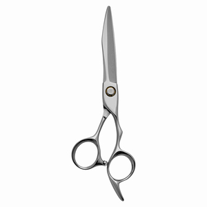 Tijeras de corte de pelo superior con reposapiés Hermosas tijeras de corte de peluquero Cuchillas afiladas con borde de afeitar recubierto de plata - Product Image 2