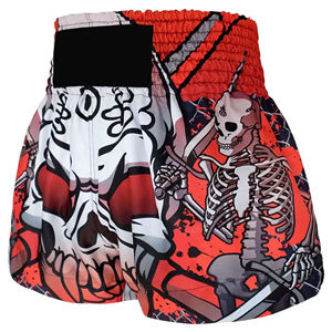Short de grappin MMA en coton uni personnalisé pour hommes vente en gros de tenue de combat de karaté personnalisable Muay Thai OEM - Product Image 3
