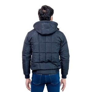 Chaqueta acolchada personalizada para hombre, chaqueta con capucha de invierno más buscada con capucha de piel desmontable y cuello alto - Product Image 5