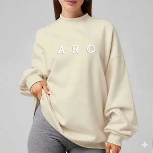 Women Street Style Long Sleeves Oversized Mockneck Casual Autumn/<b>Winter</b> <b>Top</b> Loose Fit Fleece Fabric Eco-Friendly for Everyday - Product Image 1