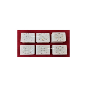 Cajas de Joyería de Mármol Blanco y Madreperla, Diseño Tradicional, Hechas a Mano, Estilo Popular, para Uso Múltiple en el Hogar - Product Image 1