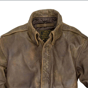 Chaqueta Bomber de Cuero Genuino Estilo Vintage con Cuello Alto para Hombre, Diseño Clásico con Bordado, Aspecto Desgastado, Estilo Urbano con Letras - Product Image 5
