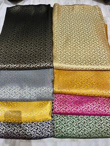 Vente en gros de tissu de brocart jacquard en soie 100% de haute qualité robe de luxe à la mode et rembourrage de mariage couleurs vives personnalisé - Product Image 3