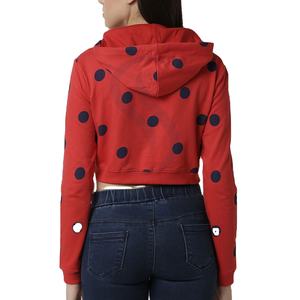 2025 nouveau personnalisé femmes haut court à capuche décontracté respirant femmes sweats à capuche fermeture éclair sweats à capuche courts - Product Image 5