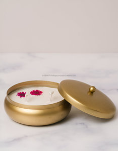 Premium Quality Metal Bowl Candle With Lid in Low Price - Product Image 4