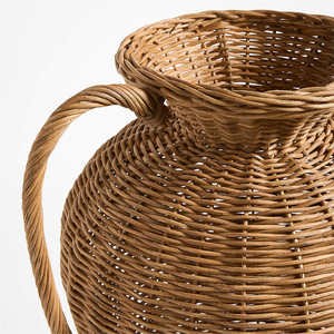 Améliorez votre décoration intérieure avec un vase en rotin naturel captivant Vase Boho en osier tissé avec poignées Idéal pour l'affichage de fleurs - Product Image 6