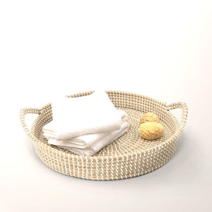 Plateau d'accessoire en jonc de mer naturel tissé en paille d'herbe de mer plateaux de décoration de maison pour restaurants hôtels décoration de maison - Product Image 1