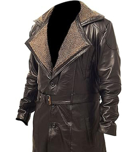 Manteau Trench Premium en Cuir Véritable pour Homme – Épais, Durable, Hiver, Coupe Slim, Séchage Rapide, Respirant, Écologique - Product Image 6