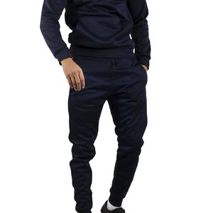 Chándal con estampado de algodón pesado para hombre, pantalones de chándal apilados acampanados con logotipo personalizado, Conjunto de sudadera con capucha, atuendo deportivo de invierno con patrón sólido - Product Image 3