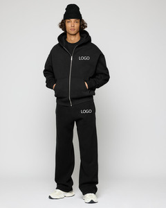 <b>Men's</b> <b>Oversized</b> Drop Shoulder 100% Cotton <b>Hoodies</b> 500GSM Thick Winter <b>Blanket</b> Zip-up Style Plain Dyed Crop Boxy Streetwear - Product Image 6