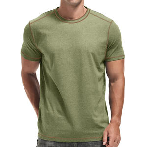 Camisetas informales de algodón 100% de alta calidad para hombres con patrón sólido de secado rápido y transpirable de gran tamaño/Flim/Boxy Fit - Product Image 2