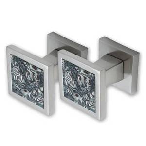 ลูกบิดประตูโลหะผสมสังกะสีที่ทันสมัยมือจับประตูสำหรับห้องโถงตู้เสื้อผ้าด้วยดอกกุหลาบสี่เหลี่ยมผืนผ้า - Product Image 1