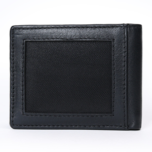 Tout-en-un Bi-Fold Premium Portefeuille en cuir véritable Broderie pour hommes Ultra léger Slim RFID Blocking Doublure en coton courte longueur - Product Image 5