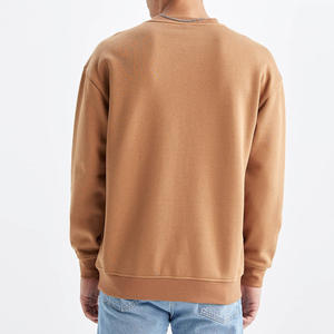 เสื้อสเวตเชิ้ตผู้ชายคุณภาพสูง 430 แกรม ผ้าฝ้าย 100% ทรงหลวม ปักลาย คอกลม ผ้าฟลีซ ทรงโอเวอร์ไซส์ สีพื้น ล้างสีแบบสโตนวอช สำหรับฤดูใบไม้ร่วง - Product Image 5