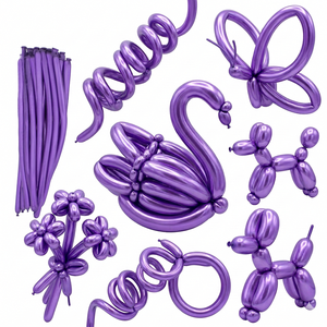 50 Globos de Látex Cromados Morados, Decoración Retro para Fiesta de Cumpleaños, Día de la Madre, Graduación, Año Nuevo Chino, Regreso a Clases, Fiesta del Amor - Product Image 2