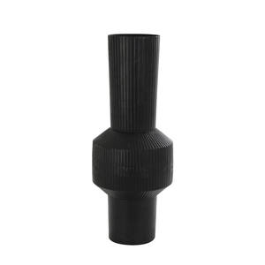 Vases en métal au design moderne de haute qualité et finition enduite de poudre noire pour les arrangements floraux et la décoration de la pièce maîtresse - Product Image 1