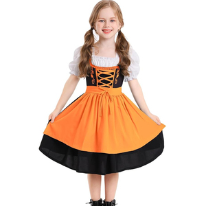 ชุดเดรส dirndl ผ้าคอตตอน/โพลีเอสเตอร์ปรับแต่งได้สำหรับเด็กผู้หญิง - Product Image 5
