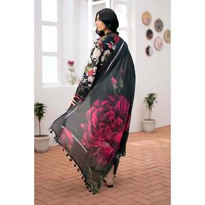 Ensemble de costume 3 pièces pour femmes en coton 100% respirant brodé UF-532 - Product Image 3