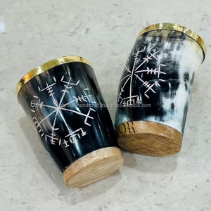 Tasse à boire en corne de buffle, tasse viking en corne naturelle, écologique, réutilisable et lavable, verre à boire en corne - Product Image 2