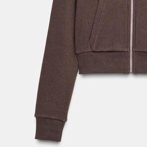 Sweat-shirt pour femmes avec fermeture à glissière et col haut et manches longues couleur unie design réglable coupe ajustée/surdimensionné 2026 - Product Image 4