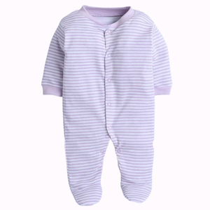 Vente en gros de barboteuse en coton pour bébé à manches courtes vêtements de nuit doux pour tout-petits en vrac - Product Image 1