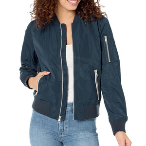 Chaquetas de mujer gran oferta nuevo estilo transpirable Color sólido chaquetas de bombardero de cuero para mujeres prendas de vestir exteriores cómodas y de moda - Product Image 1