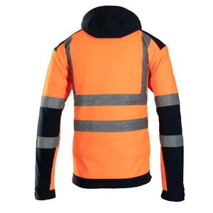 High Visibility Reflective Coated Hooded High Street Quilted <b>Work</b> <b>Jacket</b> Unisex Safety <b>Construction</b> Uniform Waterproof Windproof - Product Image 3