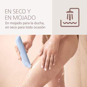 Afeitadora Inalámbrica de 3 Cuchillas para Uso en Seco y Húmedo, para Piernas y Cuerpo, 80 Minutos de Autonomía, Recortadora Corporal - Product Image 1