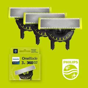Genuino para Philips para OneBlade 360 Cuchillas de repuesto Paquete de 3 para afeitadora/recortadora eléctrica modelo QP430/60 - Product Image 2