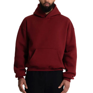 Sweat à capuche tendance pour homme, motif uni, 100% coton, design bicolore, pull à capuche, doublure en polaire douce pour l'automne, style décontracté audacieux - Product Image 1