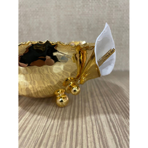 Bol à soupe et à aliments en métal poli or de luxe Design classique Taille moyenne Idéal pour les desserts, les collations et les ustensiles de cuisine - Product Image 5