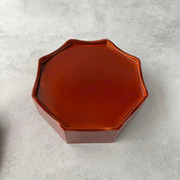 Boîte octogonale en laque Vintage Plat à bonbons minimaliste léger, étui à bijoux et petit récipient de rangement