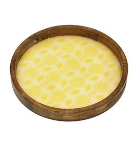 ถาดไม้ทรงกลมพร้อมสติกเกอร์พิมพ์ลาย ภาชนะเสิร์ฟคุณภาพพรีเมียม ของตกแต่งธรรมชาติอเนกประสงค์ ใช้เป็นที่จัดระเบียบและของขวัญ - Product Image 6