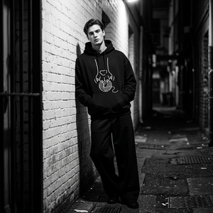 Sudadera con Capucha Premium <span class=keywords><strong>de</strong></span> Algodón <span class=keywords><strong>de</strong></span> 450 g/m², Sudadera Gruesa para Hombre, Estilo Urbano, con Estampado Gráfico <span class=keywords><strong>de</strong></span> Letras, Sudadera <span class=keywords><strong>de</strong></span> Forro Polar para Invierno, Fabricante - Product Image 3