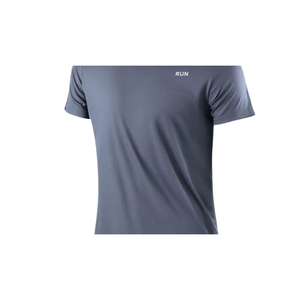 Camiseta Deportiva de Secado Rápido para Hombre, Manga Corta, Cuello Redondo, Absorbe la Humedad, Diseño Sólido, Tejido de Punto Comprimido, Serigrafía - Product Image 6
