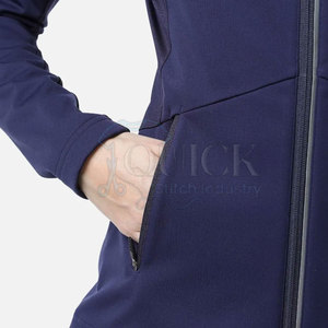 Chaquetas Softshell para mujer, servicio OEM, hechas a medida, impermeables, transpirables, ecológicas, de nailon, con cuello levantado - Product Image 6