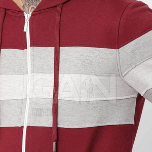 Sweats à capuche personnalisés Streetwear Oem Low Cotton Blended hoodies avec logo personnalisé sur fermeture éclair Sweats à capuche fabriqués au Pakistan - Product Image 5