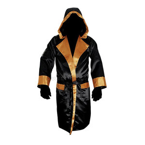 Robe de boxe à capuche personnalisée de haute qualité 2024 pour hommes, en satin/polyester, pour entraînement MMA et kick-boxing, à prix réduit – Meilleures ventes - Product Image 1