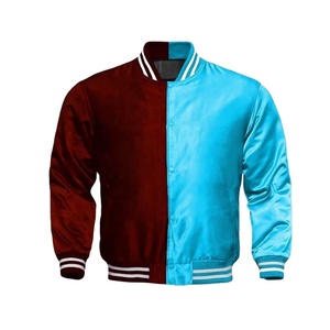 Vente en gros de vestes universitaires en satin brodé personnalisées de haute qualité pour hommes Vestes de baseball Vestes Letterman - Product Image 3