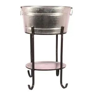 Baignoire de fête en acier galvanisé avec support en fer durable pour événements en plein air, fêtes et restauration | Fournisseur en gros en vrac - Product Image 3
